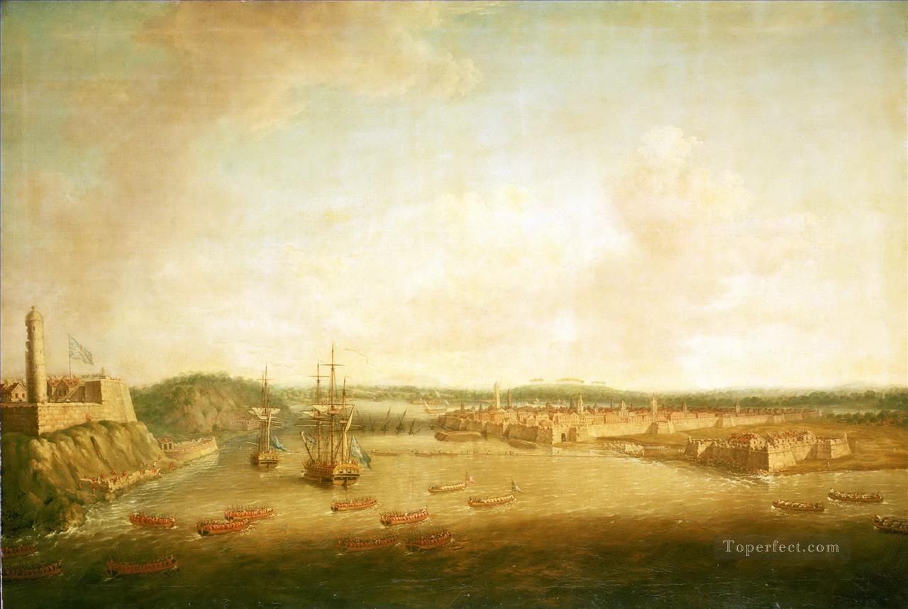 ドミニク・セレス長老 「ハバナの占領」 1762 年 町の海戦を制する油絵